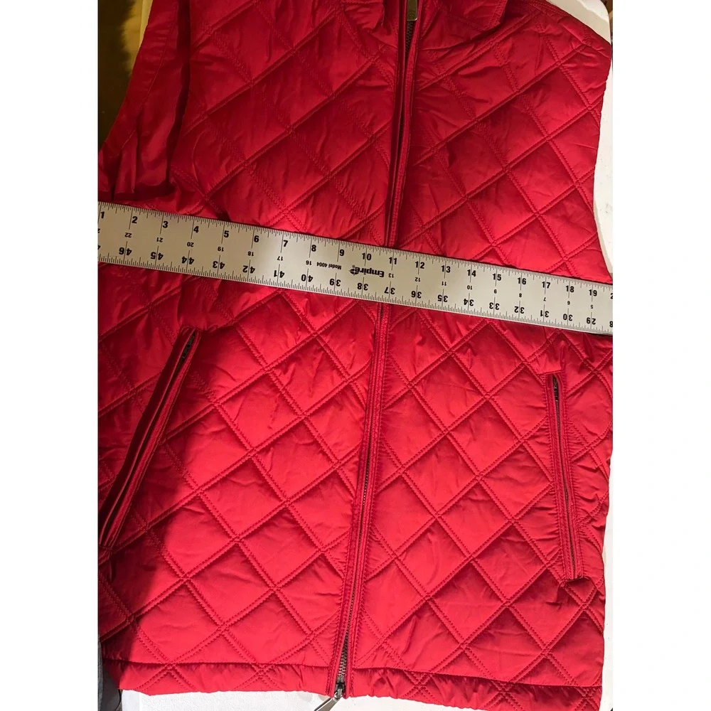Brooks Brothers Men's Paddock Diamond Quilted Vest Red Medium Thermore NWT